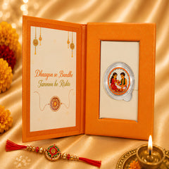 999 pure Silver 0.5 gm colorful UV print Rakhi RakshaBandhan Coin