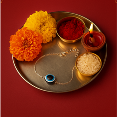 92.5 Sterling Silver Evil Eye Bracelet (Small)