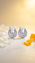 925 Sterling Silver Designer Cubic Zircon Stud Earrings