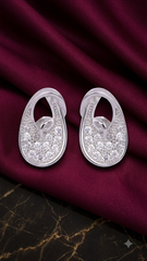 925 Sterling Silver beautiful pair of Cubic Zircon Studs