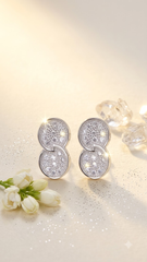 925 Sterling Silver Stylish Infinity Cubic Zircon Stud Earrings
