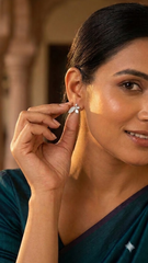 925 Sterling Silver Big And Trendy Cz Stud