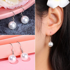 925 Sterling Silver Pair of Pearl Earrings