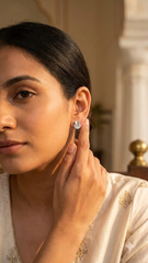 925 Sterling Silver Designer Cubic Zircon Stud Earrings