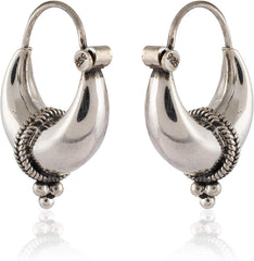 Pure 925 Sterling Silver Unisex Hoop Earrings