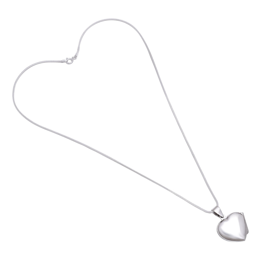 92.5 Sterling Silver Designer Heart Photo Locket Pendant - Pendants