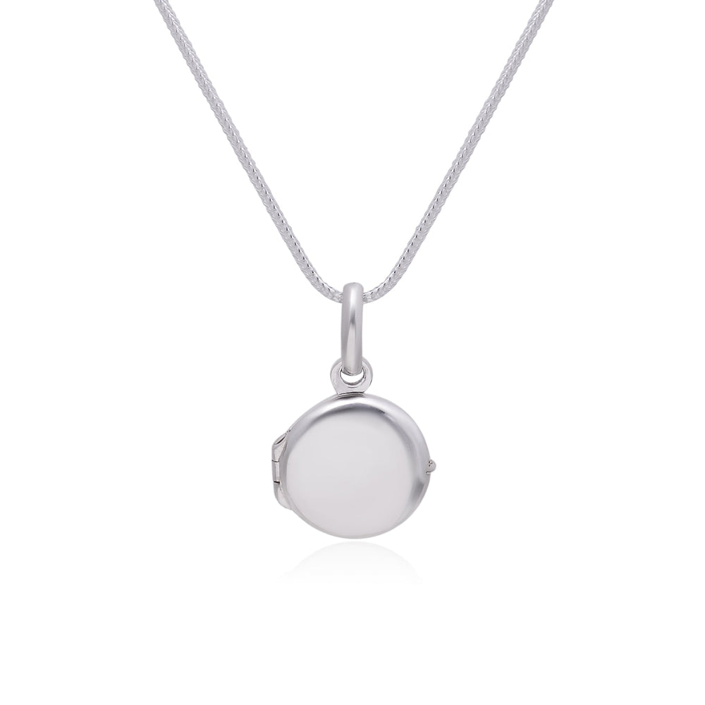 92.5 Sterling Silver Designer Round Photo Locket Pendant - Pendants