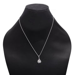 92.5 Sterling Silver Ganesh Pendant with CZ Stones - Pendants