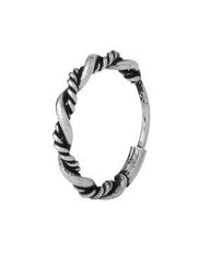 92.5 Sterling Silver Oxidized Nose Rings Hoops Bali - Silver Nose Ring