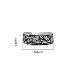 925 Sterling Silver Oxidized Toe Rings Bichiya - Toe Rings