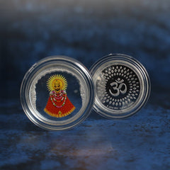 999 pure Silver 5 gm colorful UV print Khatu Shyam Ji Coin - Coins and Bar