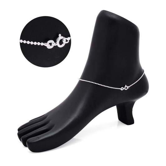Bead Anklets in 92.5 Sterling Silver