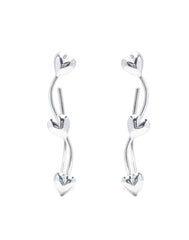 Pair of Ear Climbers Crawlers in 92.5 Silver