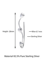 Pair of Ear Climbers Crawlers in 92.5 Silver