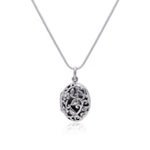 92.5 Sterling Silver Oval Shape Designer Photo Locket Pendant