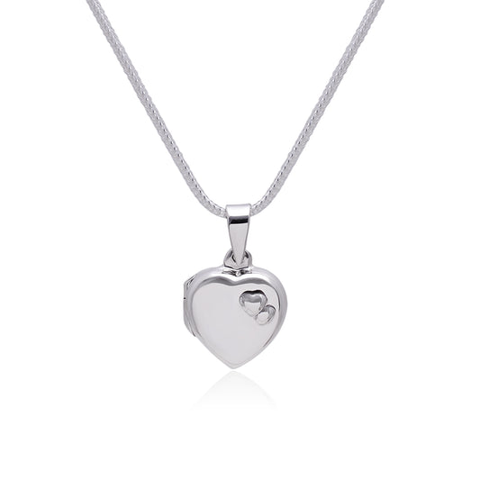 92.5 Sterling Silver Heart Shape Designer Photo Locket Pendant
