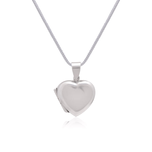 92.5 Sterling Silver Designer Heart Photo Locket Pendant