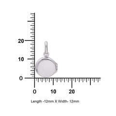 92.5 Sterling Silver Designer Round Photo Locket Pendant
