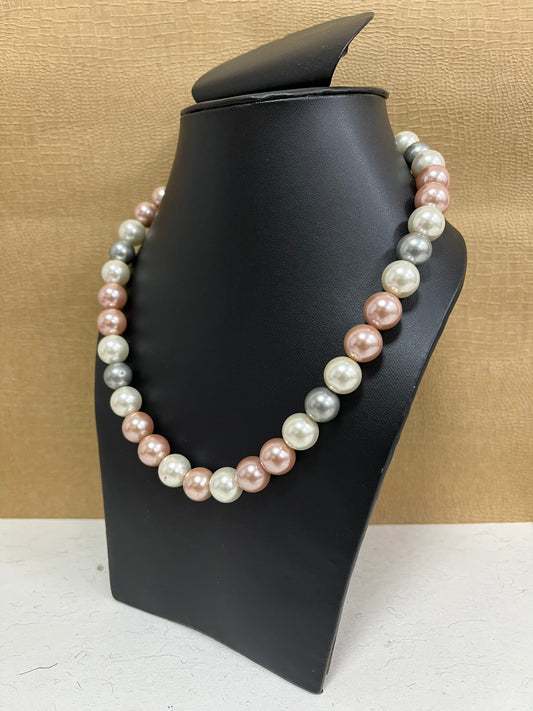 Handmade Simulated Pastel Pearl Designer Adjustable Mala Single Strand