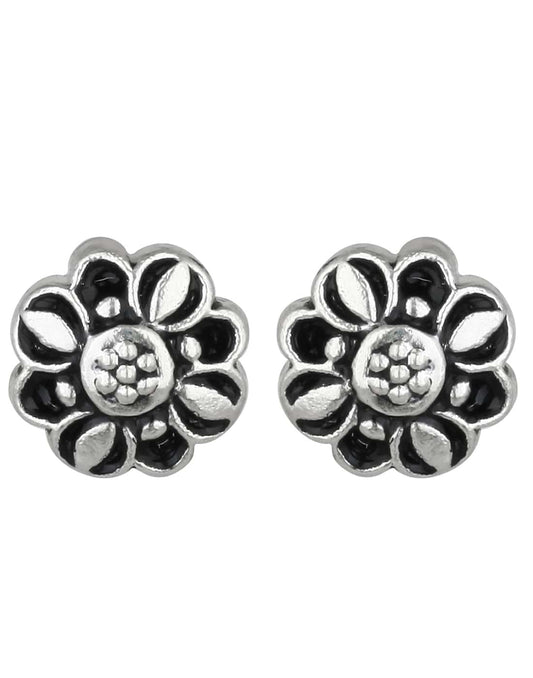 92.5 Silver and Unisexual Meena Work light weighted Studs
