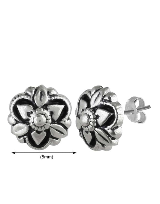92.5 Silver and Unisexual Meena Work light weighted Studs