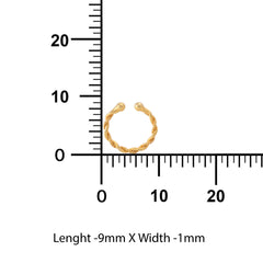 Clip On Gold Plated nose Ring in 92.5 Silver for Women and Girls