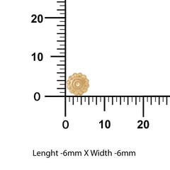 18k Gold Plated Screw Back Nose Pin in 92.5 Sterling Silver for Women and Girls
