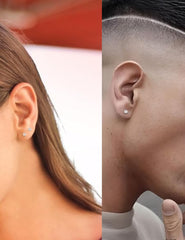 18k Gold Plated 925 Sterling Silver pair of Round 3mm Single White Cz Unisex Stud Earrings