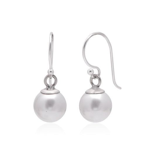 925 Sterling Silver Pair of Pearl Earrings