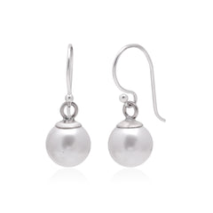 925 Sterling Silver Pair of Pearl Earrings