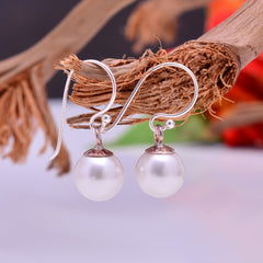 925 Sterling Silver Pair of Pearl Earrings