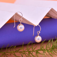 925 Sterling Silver Pair of Pearl Earrings