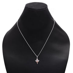 Ganesha 92.5 Sterling Silver and Enamel Unisex Pendant with Cz Stones