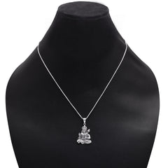 925 Sterling Silver Sitting Hanuman Pendant Without Chain