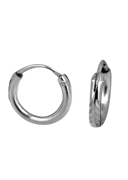 Pure 92.5 Sterling Silver Unisexual Hoop Earrings