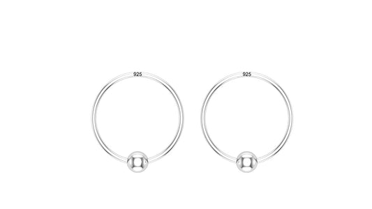 Pure 92.5 Sterling Silver Light weighted Hoop Earrings