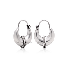 Pure 925 Sterling Silver Unisex Hoop Earrings
