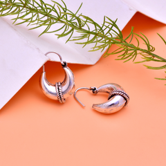 Pure 925 Sterling Silver Unisex Hoop Earrings