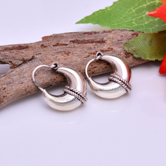 Pure 925 Sterling Silver Unisex Hoop Earrings
