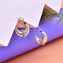 Pure 925 Sterling Silver Unisex Hoop Earrings