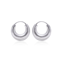 Pure 925 Sterling Silver Unisex Hoop Earrings