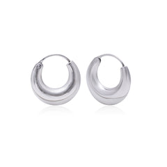 Pure 925 Sterling Silver Unisex Hoop Earrings