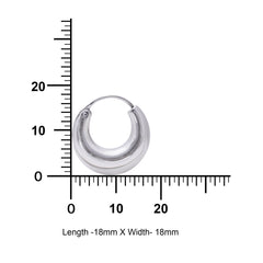 Pure 925 Sterling Silver Unisex Hoop Earrings