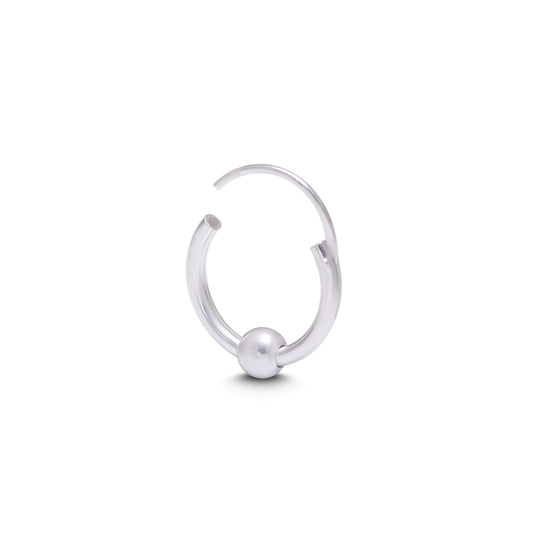 92.5 Sterling Silver Nose Rings 6 mm Hoops Bali