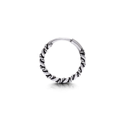 92.5 Sterling Silver Oxidized Nose Rings Hoops Bali