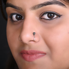 Knot Shape Clip on Nose Pin in 92.5 Silver