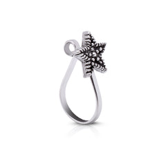 Star Clip on Nose Pin in 92.5 Silver