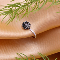 Flower Clip on Nose Pin in 92.5 Silver