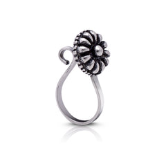 Round Clip on Nose Pin in 92.5 Silver
