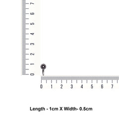 Round Clip on Nose Pin in 92.5 Silver